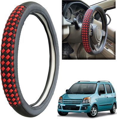 PEEPS STORE Steering Cover For Maruti WagonR(Black, Leatherite)