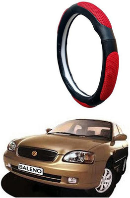 AUTO PEARL Steering Cover For Maruti Baleno(Black Red, Leatherite)