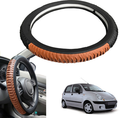 PEEPS STORE Steering Cover For Daewoo Matiz(Black, Leatherite)