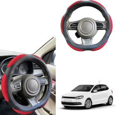 PEEPS STORE Steering Cover For Volkswagen Polo Exquisite(Black, Leatherite)
