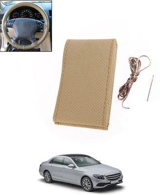 monolive Hand Stiched Steering Cover For Mercedes Benz E200(Beige, Leatherite)