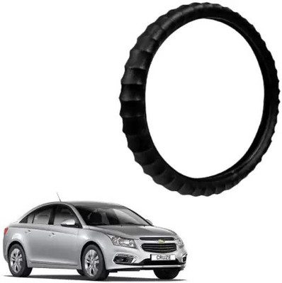 OOLTAH PAHIYA Hand Stiched Steering Cover For Chevrolet Cruze(Black, Leatherite)
