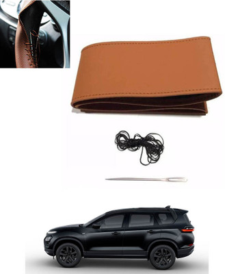 MSNP Hand Stiched Steering Cover For Tata Safari(Tan, Leatherite)