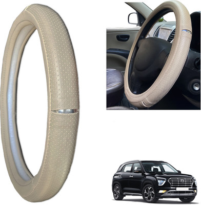 PEEPS STORE Steering Cover For Hyundai Creta(beige, Leatherite)