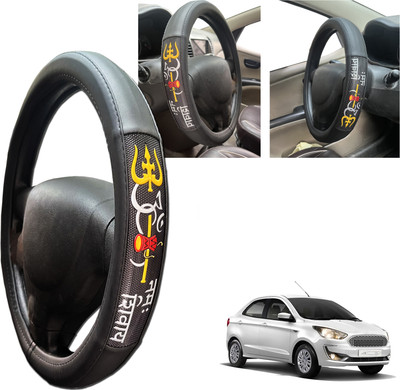 PEEPS STORE Steering Cover For Ford Aspire(Black, Leatherite)