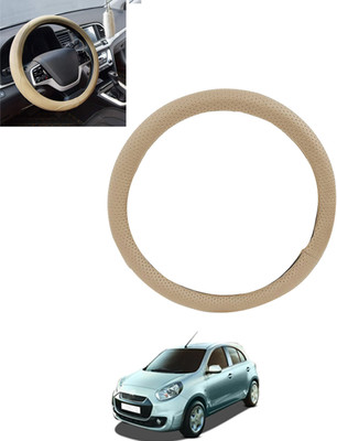 monolive Hand Stiched Steering Cover For Renault Pulse(Beige, Leatherite)