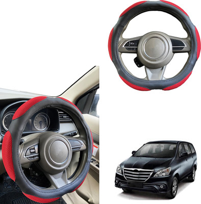 PEEPS STORE Steering Cover For Toyota Innova(Black, Leatherite)