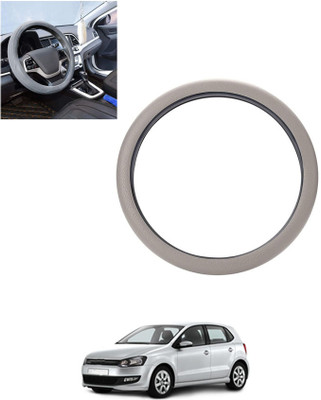 monolive Hand Stiched Steering Cover For Volkswagen Polo(Silver, Leatherite)