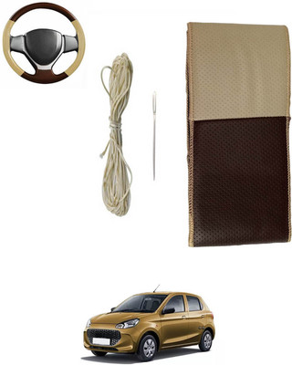 monolive Hand Stiched Steering Cover For Maruti Alto K10(Brown/Beige, Leatherite)