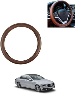 AYW Steering Cover For Mercedes Benz E200(Brown, Leatherite)