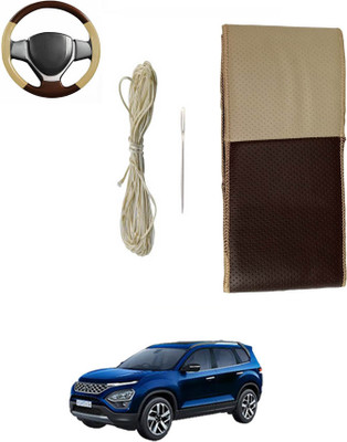 MSNP Hand Stiched Steering Cover For Chevrolet Sail UVA(Beige, Brown, Leatherite)