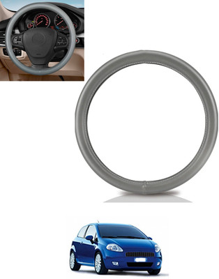 monolive Steering Cover For Fiat Grand Punto(Grey, Leatherite)