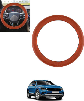 MSNP Steering Cover For Volkswagen Universal For Car(Tan, Leatherite)