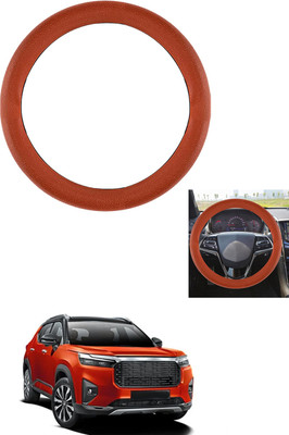 MATIES Steering Cover For Honda Universal For Car(Tan, Leather)