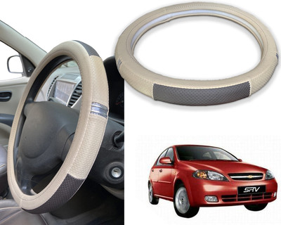 PEEPS STORE Steering Cover For Chevrolet Optra SRV(Red, Black, Leatherite)