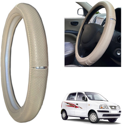 PEEPS STORE Steering Cover For Hyundai Santro Xing(Black, Leatherite)