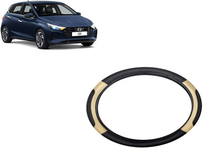 HOTRENZ Steering Cover For Hyundai i20(Black,Beige, Leatherite)