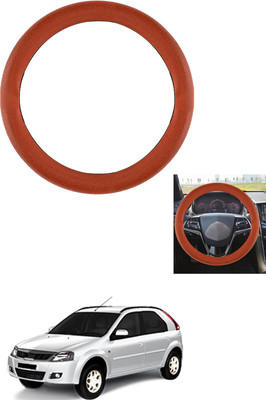 MATIES Steering Cover For Mahindra Verito Vibe(Tan, Leather)