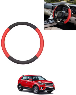 AYW Steering Cover For Hyundai Creta(Red/Black, Leatherite)