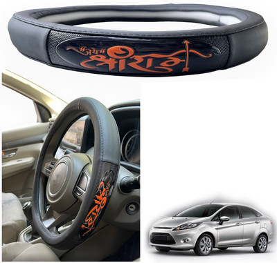 PEEPS STORE Steering Cover For Ford Fiesta Old(Black, Leatherite)