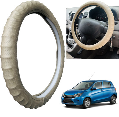 PEEPS STORE Steering Cover For Maruti Celerio(Beige, Leatherite)