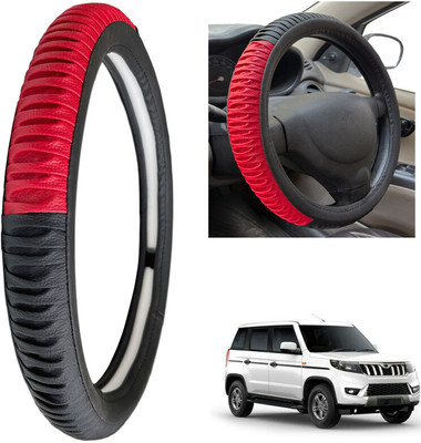 PEEPS STORE Steering Cover For Mahindra Bolero(Black, Leatherite)