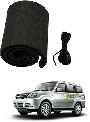 arneja trading company Hand Stiched Steering Cover For Tata Sumo Grande(Black, Leather)