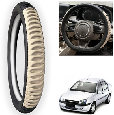 PEEPS STORE Steering Cover For Ford Ikon(Black, Leatherite)