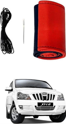 S MANGLAM Hand Stiched Steering Cover For Tata Swift Dzire, TUV 300, Verna, Vitara, WagonR, Xcent, i10 Active, i20, Baleno(Black, Leatherite)