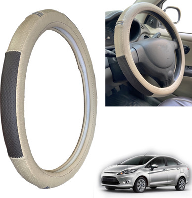 PEEPS STORE Steering Cover For Ford Fiesta Old(Black, Leatherite)