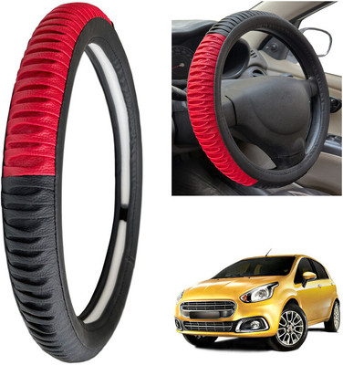 PEEPS STORE Steering Cover For Fiat Punto Evo(Black, Leatherite)
