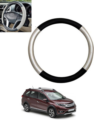 MSNP Steering Cover For Honda Universal For Car(Silver,Black, Leatherite)