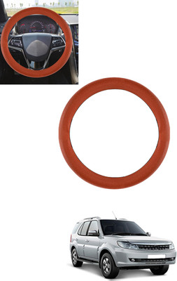 ABJD Steering Cover For Tata Safari Storme(Tan, Leatherite)