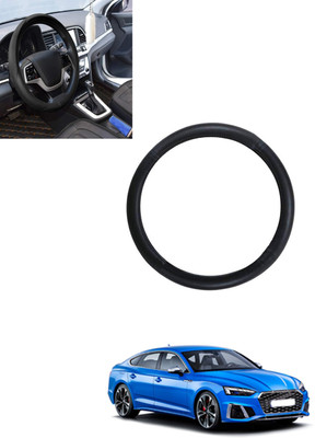 ABJD Steering Cover For Audi S5(Black, Leatherite)