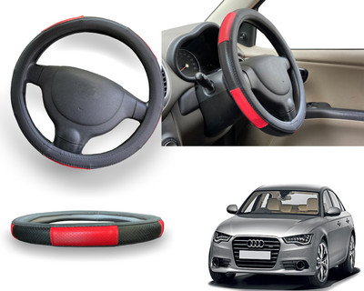PEEPS STORE Steering Cover For Audi A7(Red, Leatherite)