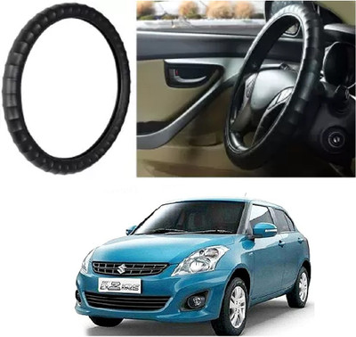 OOLTAH PAHIYA Hand Stiched Steering Cover For Maruti New Dzire(Black, Leatherite)