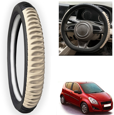 PEEPS STORE Steering Cover For Maruti Ritz(Black, Leatherite)