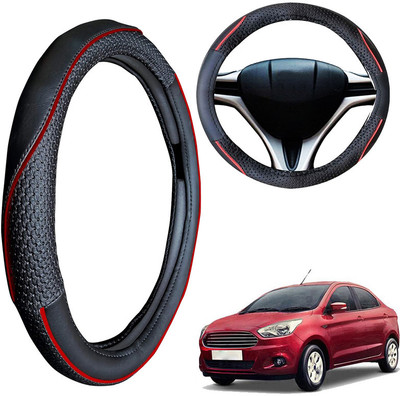 PEEPS STORE Steering Cover For Ford Figo(Black, Leatherite)
