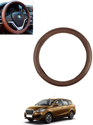 MSNP Steering Cover For Datsun Universal For Car(Brown, Leatherite)