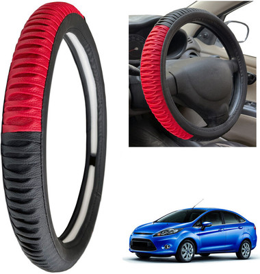 PEEPS STORE Steering Cover For Ford New Fiesta(Black, Leatherite)