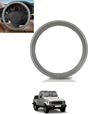 monolive Steering Cover For Universal For Car Gypsy King(Grey, Leatherite)