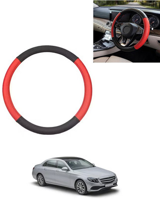 AYW Steering Cover For Mercedes Benz E200(Red/Black, Leatherite)