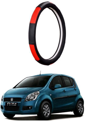 AUTO PEARL Steering Cover For Maruti Ritz(Gold Blaze Black and Red, Leatherite)