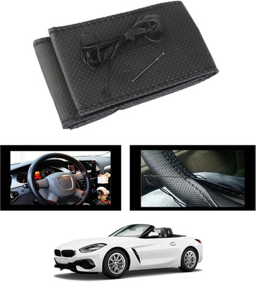 MSNP Hand Stiched Steering Cover For Maruti Zen Estilo(Black, Leatherite)