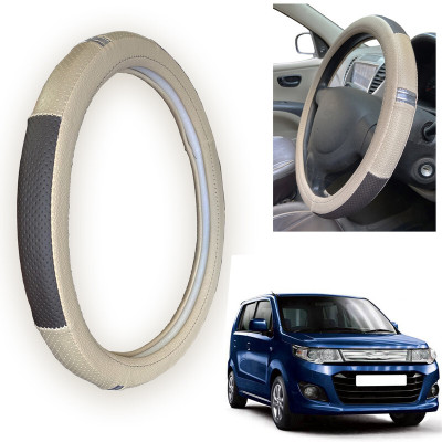 PEEPS STORE Steering Cover For Maruti WagonR(Black, Leatherite)