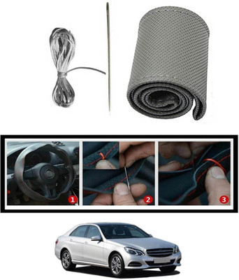 monolive Hand Stiched Steering Cover For Mercedes Benz E250(Grey, Leatherite)