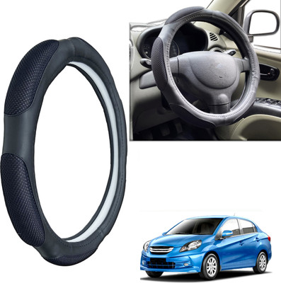 PEEPS STORE Steering Cover For Honda Amaze(Black, Leatherite)