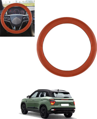 MSNP Steering Cover For Hyundai Creta(Tan, Leatherite)