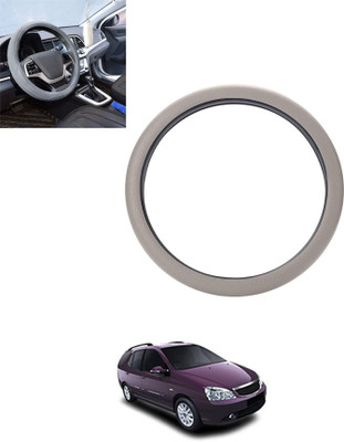 monolive Hand Stiched Steering Cover For Tata Indigo Marina(Silver, Leatherite)