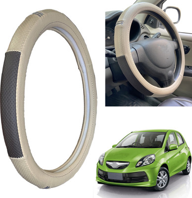 PEEPS STORE Steering Cover For Honda Brio(Black, Leatherite)